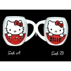 Sanrio Hello Kitty “I Love Apples” Double Sided Mug Substantial New